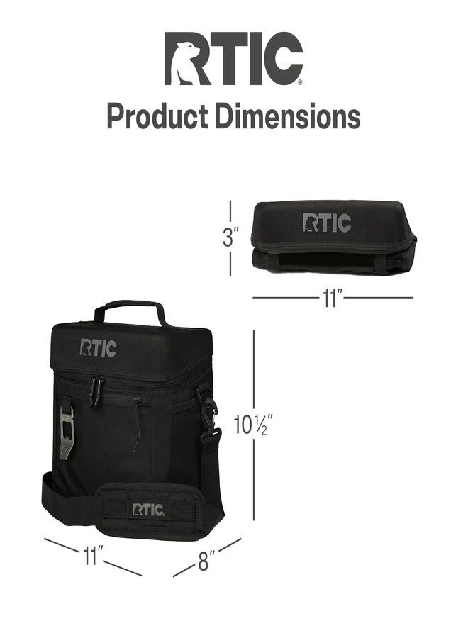 RTIC 15 Can Everyday Cooler, Soft Sided Portable Insulated Cooling for Lunch, Beach, Drink, Beverage, Travel, Camping, Picnic, for Men and Women, Black - Image 4